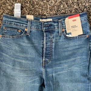 Levi's Wedgie Straight Jeans - Medium Blue Denim
